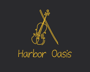 Golden Violin Cello logo design