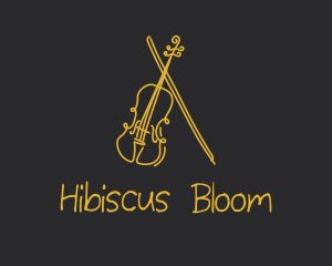 Golden Violin Cello logo design