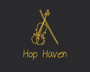 Golden Violin Cello logo design