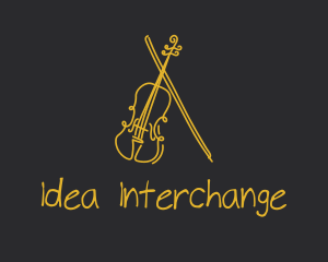 Golden Violin Cello logo design