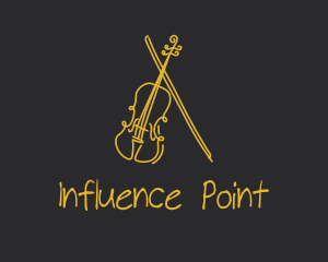 Golden Violin Cello logo design