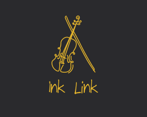 Golden Violin Cello logo design