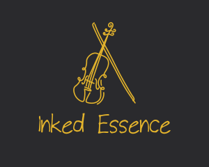 Golden Violin Cello logo design