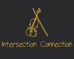 Golden Violin Cello logo design