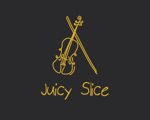 Golden Violin Cello logo design