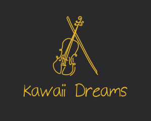 Golden Violin Cello logo design