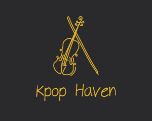 Golden Violin Cello logo design