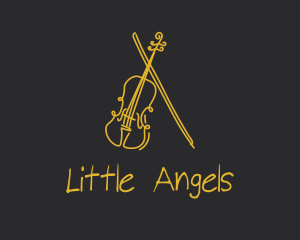 Golden Violin Cello logo design