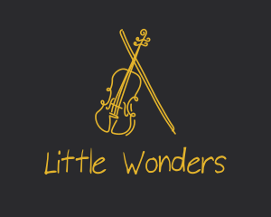 Golden Violin Cello logo design