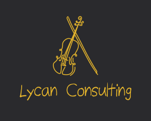 Golden Violin Cello logo design