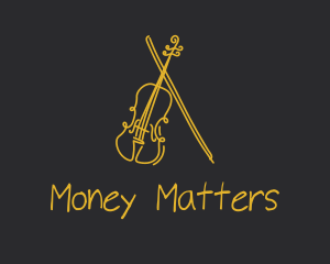 Golden Violin Cello logo design