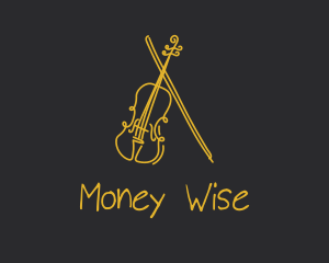 Golden Violin Cello logo design