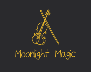 Golden Violin Cello logo design