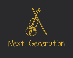 Golden Violin Cello logo design