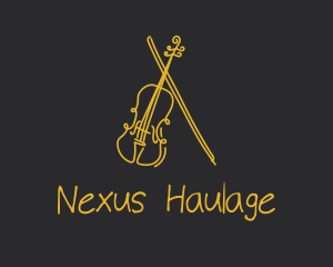 Golden Violin Cello logo design