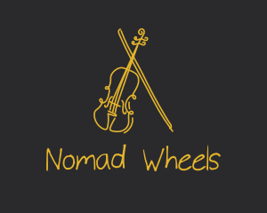 Golden Violin Cello logo design