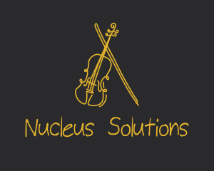 Golden Violin Cello logo design