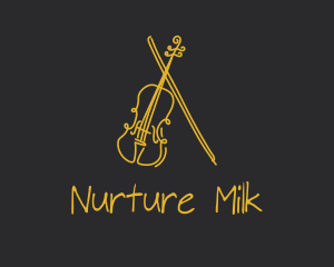 Golden Violin Cello logo design