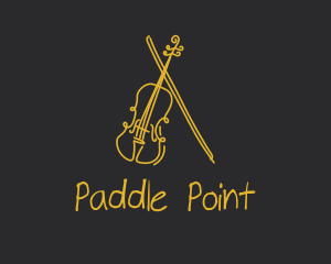 Golden Violin Cello logo design