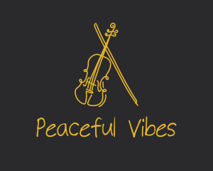 Golden Violin Cello logo design