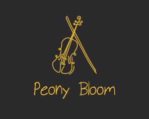 Golden Violin Cello logo design