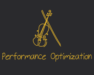 Golden Violin Cello logo design