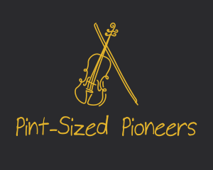 Golden Violin Cello logo design