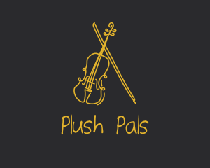 Golden Violin Cello logo design