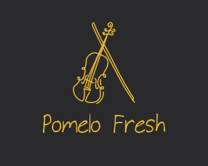 Golden Violin Cello logo design