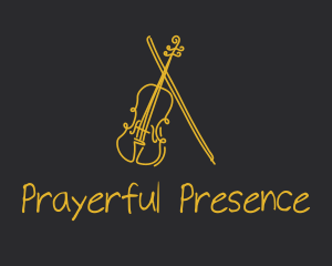 Golden Violin Cello logo design