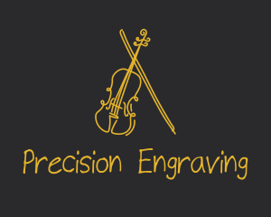 Golden Violin Cello logo design