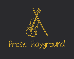 Golden Violin Cello logo design