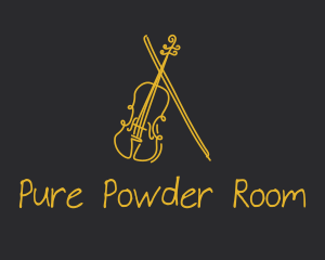 Golden Violin Cello logo design