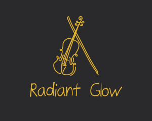 Golden Violin Cello logo design