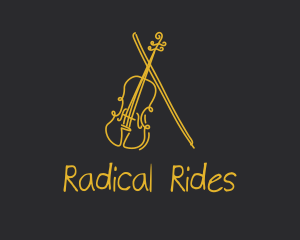 Golden Violin Cello logo design