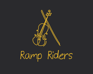 Golden Violin Cello logo design