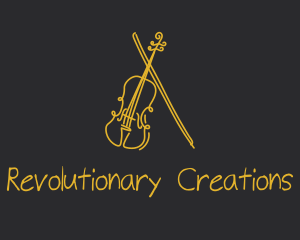 Golden Violin Cello logo design