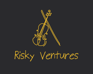 Golden Violin Cello logo design