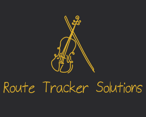 Golden Violin Cello logo design