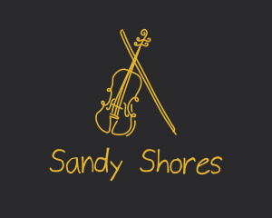 Golden Violin Cello logo design