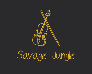 Golden Violin Cello logo design