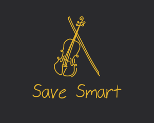 Golden Violin Cello logo design