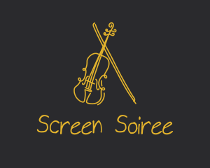 Golden Violin Cello logo design