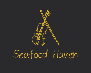 Golden Violin Cello logo design