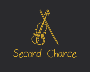 Golden Violin Cello logo design