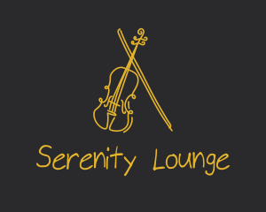 Golden Violin Cello logo design