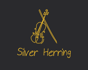 Golden Violin Cello logo design