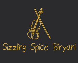 Golden Violin Cello logo design