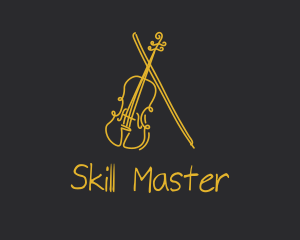 Golden Violin Cello logo design