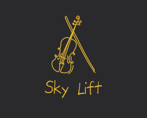 Golden Violin Cello logo design